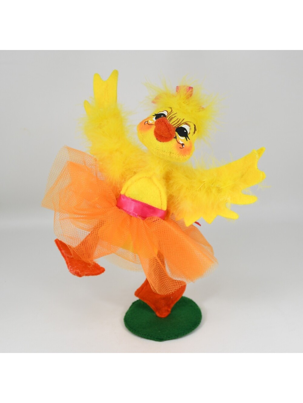 Easter Spring Dancing Ducky Ballerina Annalee Mobilitee Felt Doll Figure 9" VTG